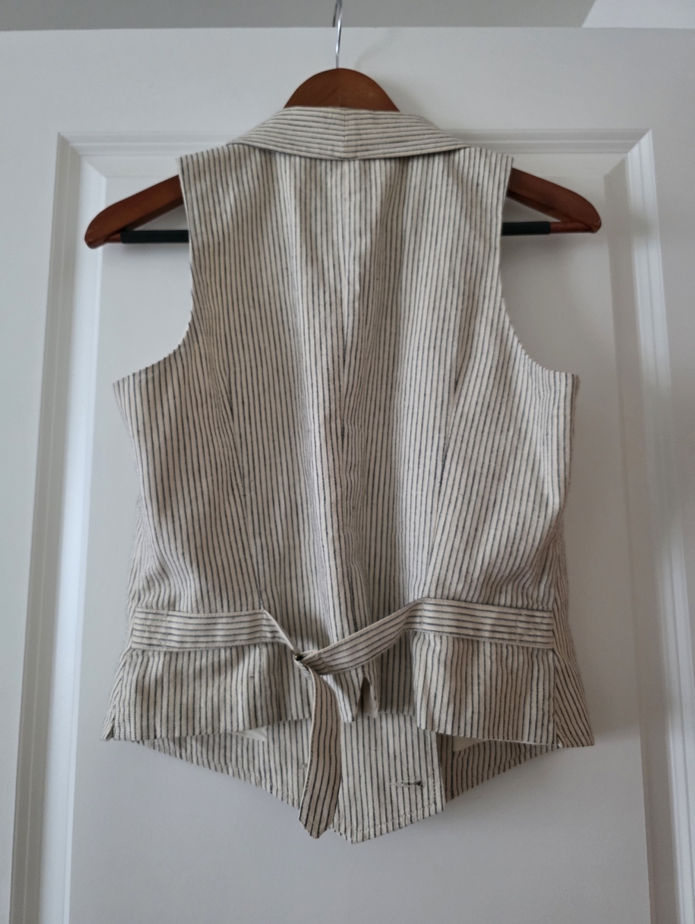 Vintage Lauren Ralph Lauren Linen Blend Vest Crest Button Equestrian Preppy Chic - Picture 5 of 7